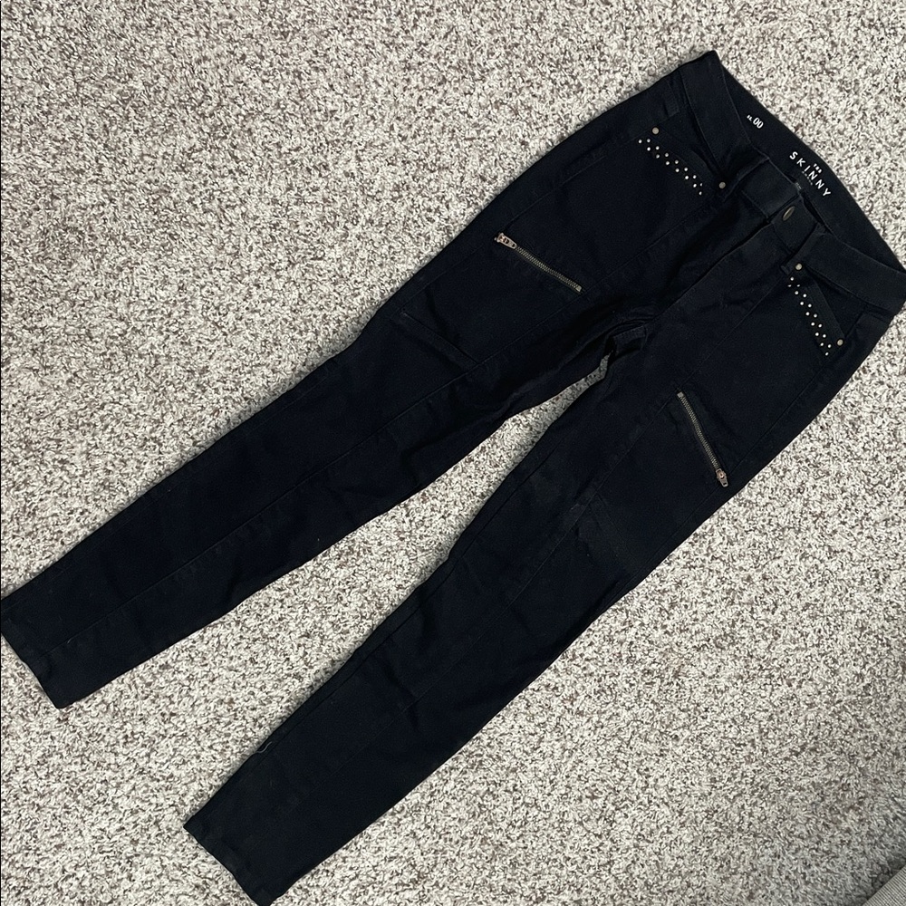 WHBM Black Studded Denim